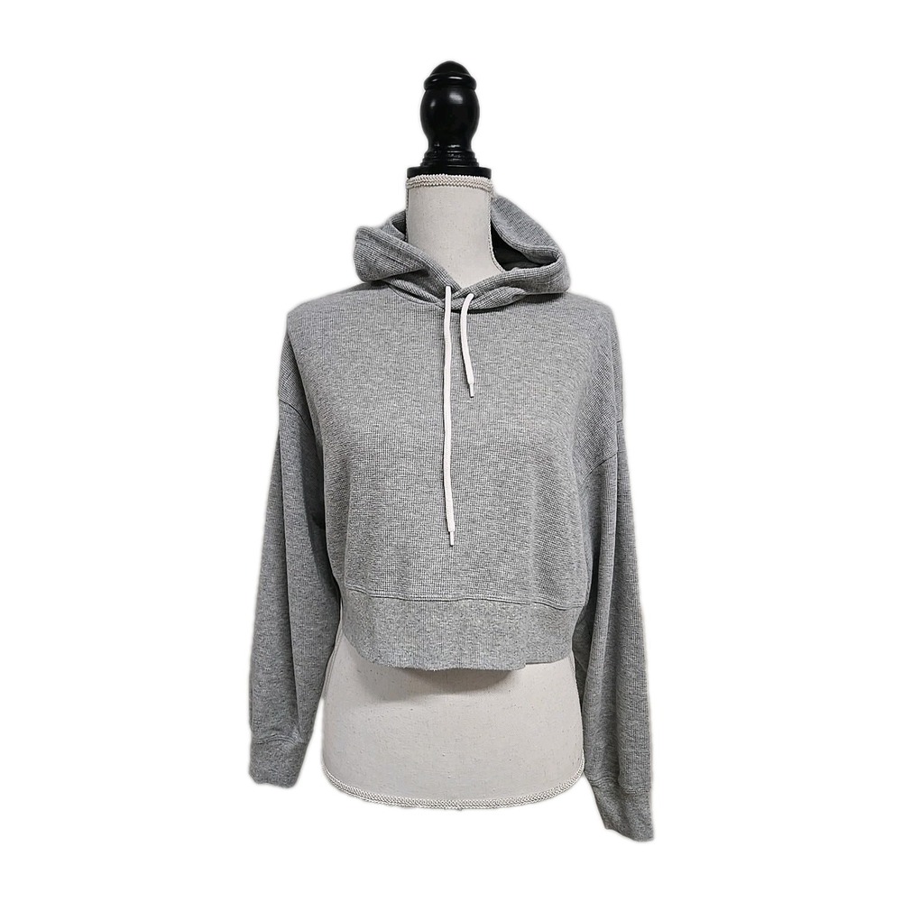 Aritzia‎ Sunday Best Cropped Pullover Hoodie Sweatshirt Gray Women's Size S